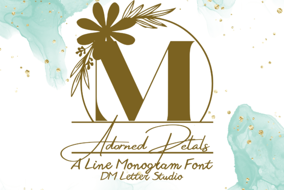 Adorned Petals Line Monogram: A Crafty Font for Elegant Designs