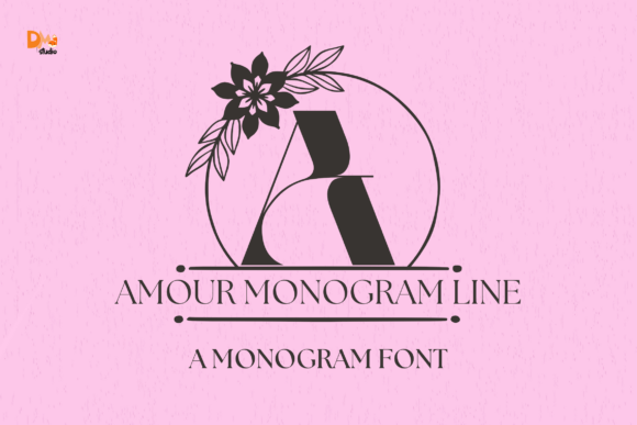 Amour Monogram Line: A Stylish Typeface for Editorial Design