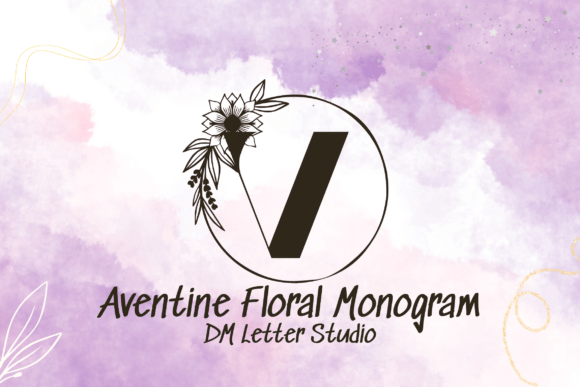 Aventine Floral Monogram: A Luxurious Decorative Serif Font