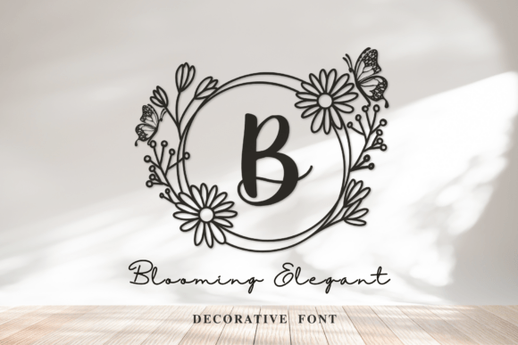 Blooming Elegant: A Decorative Font for Crafters and Designers