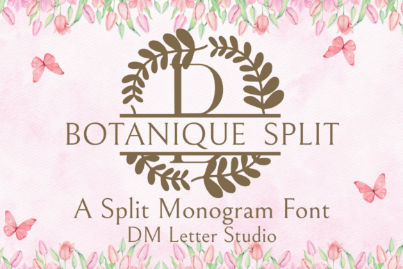 Botanique Split Monogram: A Refined Serif Font for Elegant Branding