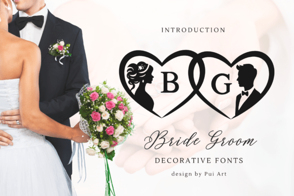Bride Groom Monogram: A Charming Serif Font for Elegant Publications