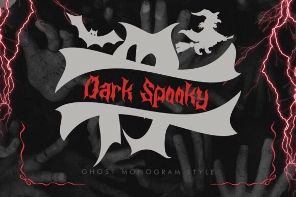Dark Spooky Monogram: A Horror-Themed Typeface for Digital Design