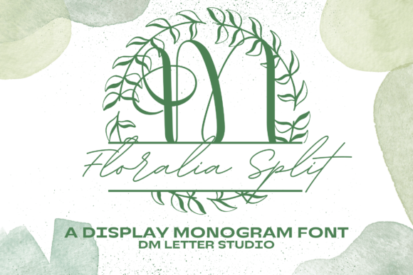 Discover Floralia Split Monogram: A Floral Serif Font