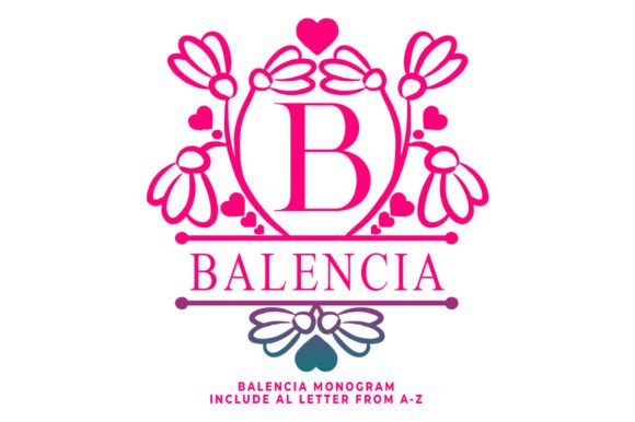 Discover the Elegance of Balencia Monogram Font