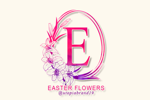 Easter Flowers Monogram: A Decorative Font for Elegant Designs