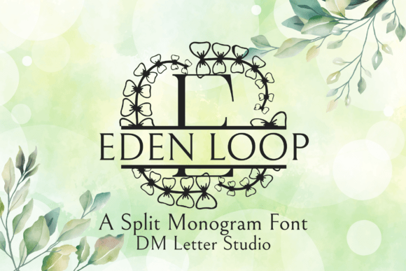 Eden Loop Split Monogram: A Refined Serif Font for Elegant Branding