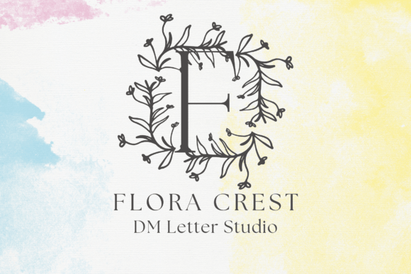 Elegant Flora Crest Monogram for Creative Branding