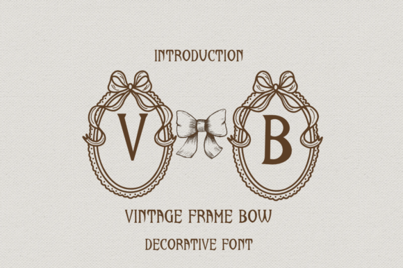 Elevate Your Craft with Vintage Frame Bow Font