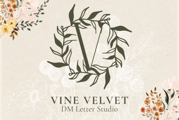 Elevate Your Web Design with Vine Velvet Monogram