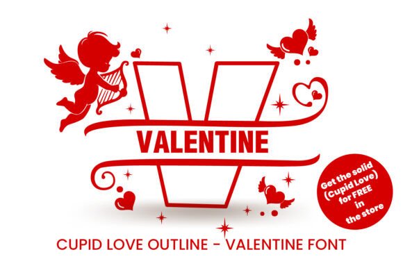 Enhance Your Brand with Cupid Love Outline Font
