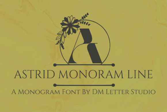 Explore Elegance with Astrid Monogram Line Font