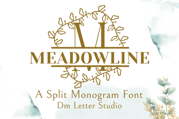 Exploring Meadowline Split Monogram: A Graceful Serif Font