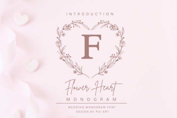 Flower Heart Monogram: Elevate Your Brand with Elegant Typography
