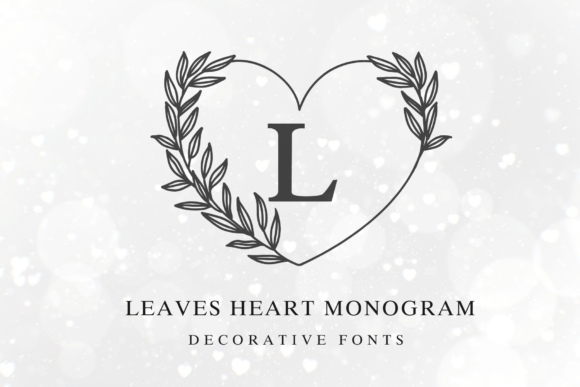 Leaves Heart Monogram: Elevate Your Brand with Elegant Typography