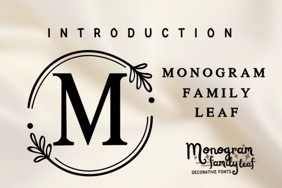 Monogram Family Leaf: A Decorative Font for Elegant Web Design