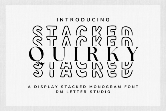 Quirky Stacked Monogram: A Fun and Modern Typeface for Creative Projects
