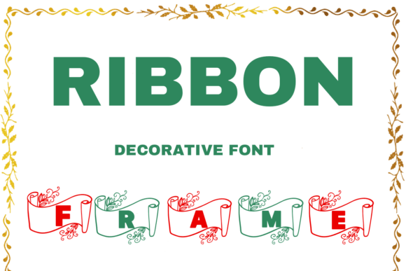 Ribbon Frame: A Decorative Font for Elegant Publishing