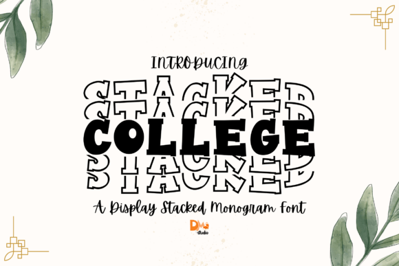 Stacked College Monogram: A Font for Elegant Campaigns