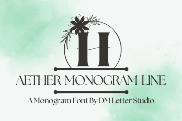 Unleash Elegance with Aether Monogram Line Font