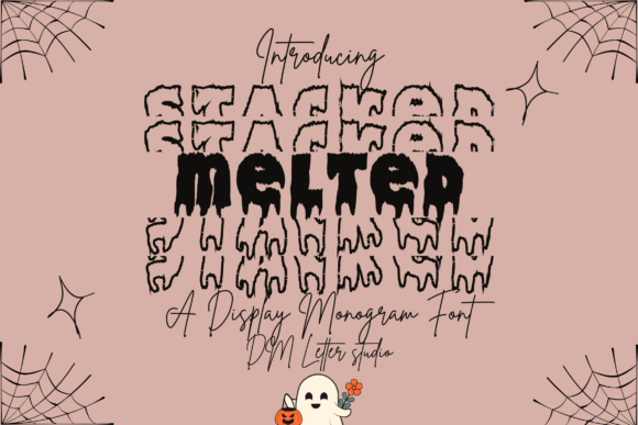 Unveiling Melted Stacked Monogram: A Daring Typeface